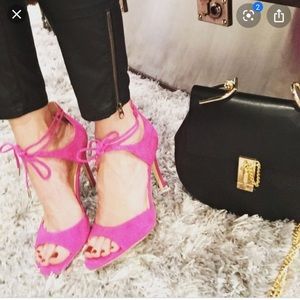 Ivanka Trump 8.5 Leather Holidae Hot Pink Heels